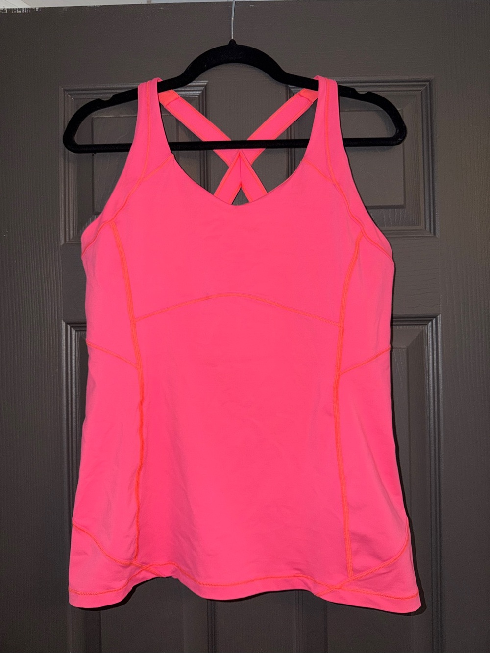 Neon Pink Lululemon Athletic Tank Top
